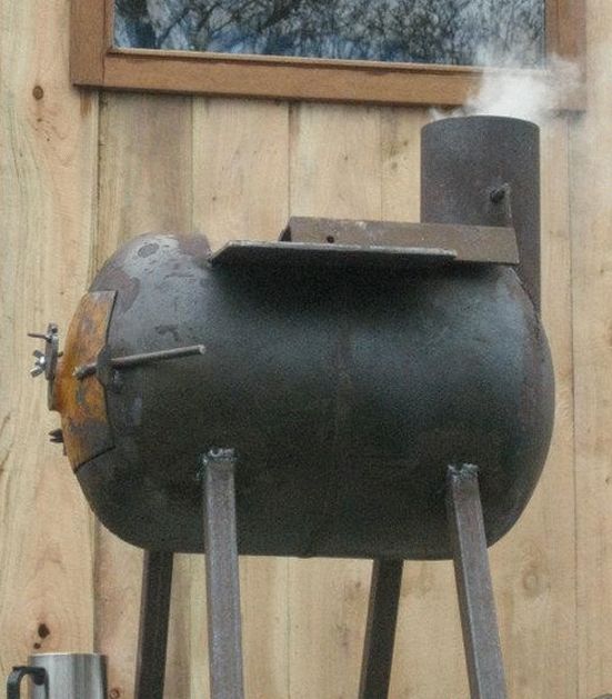 Печка – буржуйка из газового баллона. Печь в баню из металлического газового баллона с бойлером