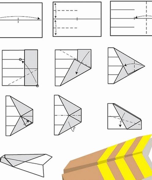 Как сложить самолетик из бумаги (варианты, схемы)