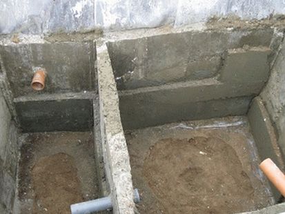 Строительство септика из бетона своими руками