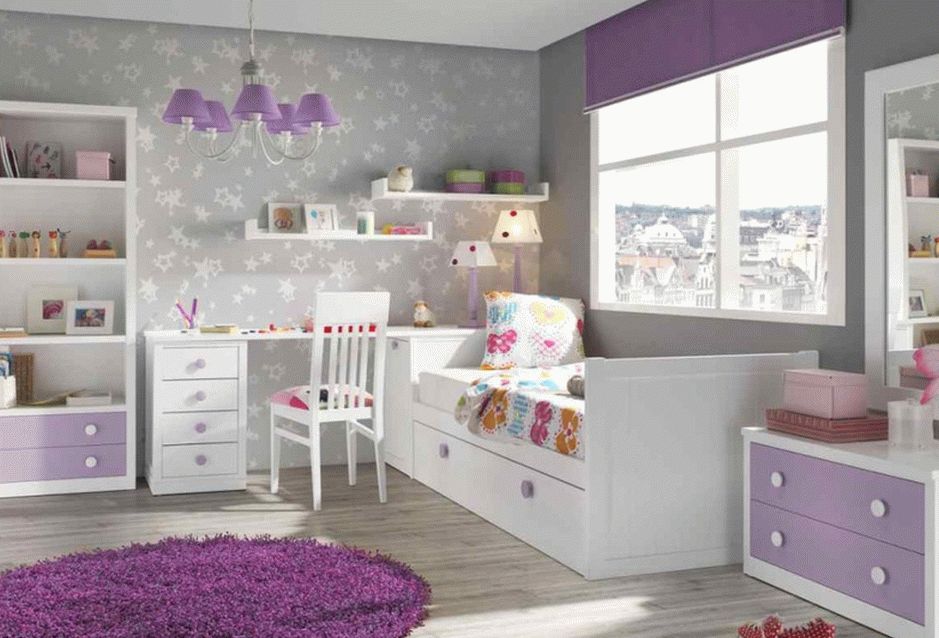 Фиолетовое сочетание мебели