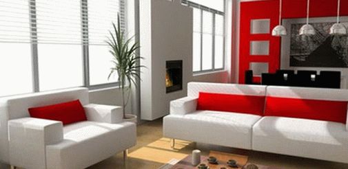 Marvellous-red-white-apartment-living-room-with-wooden-floor-and-red-wall-ideas-615x300