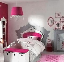 розовый цвет в детской комнате для девочки 001