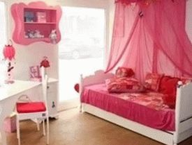розовый цвет в детской комнате для девочки 003