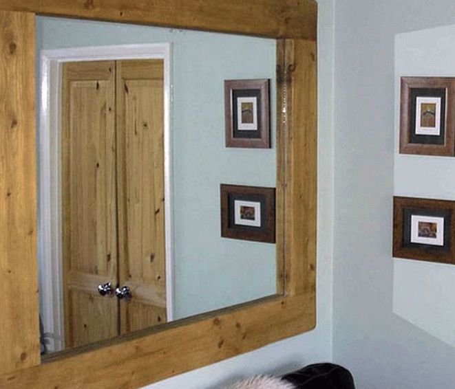 Лаконичная деревянная рамка для зеркала