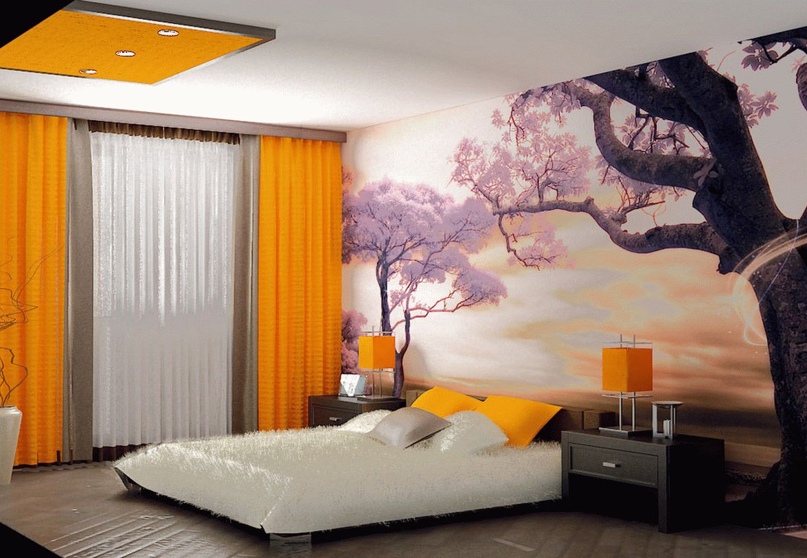 Дизайн спальни стены