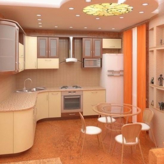 Дизайн потолка маленькая кухня