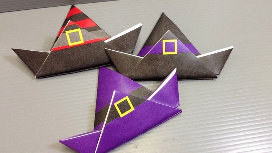 Шапки в технике оригами