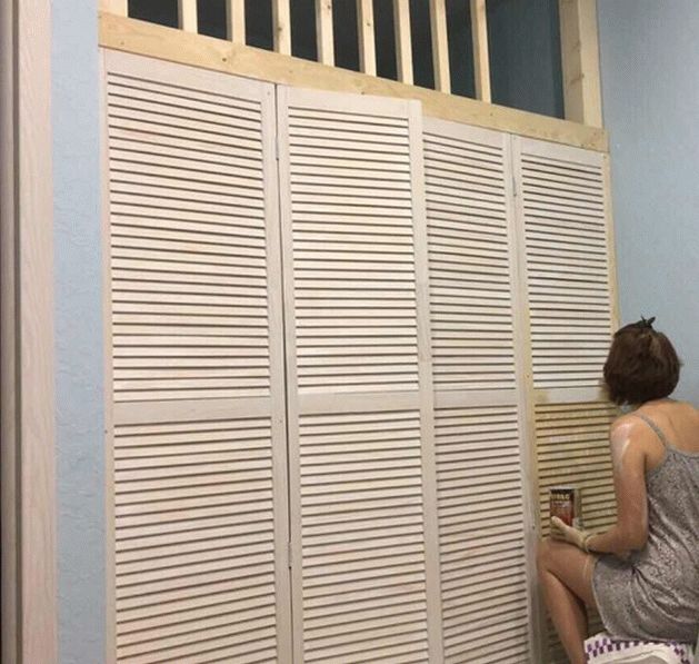 Шкаф-кладовка с кроватью наверху своими руками