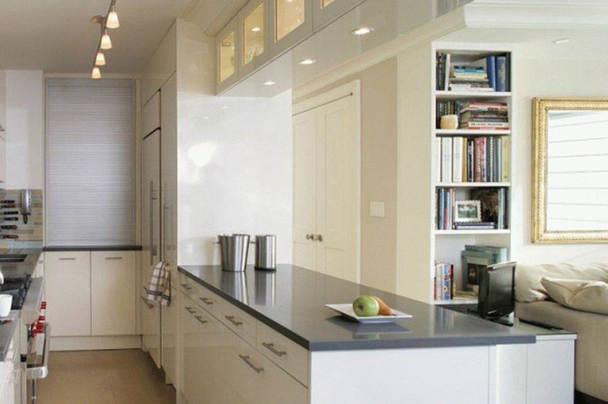 Дизайнеры предпочитают разделять квартиры-студии на 2 зоны: гостиную и кухню