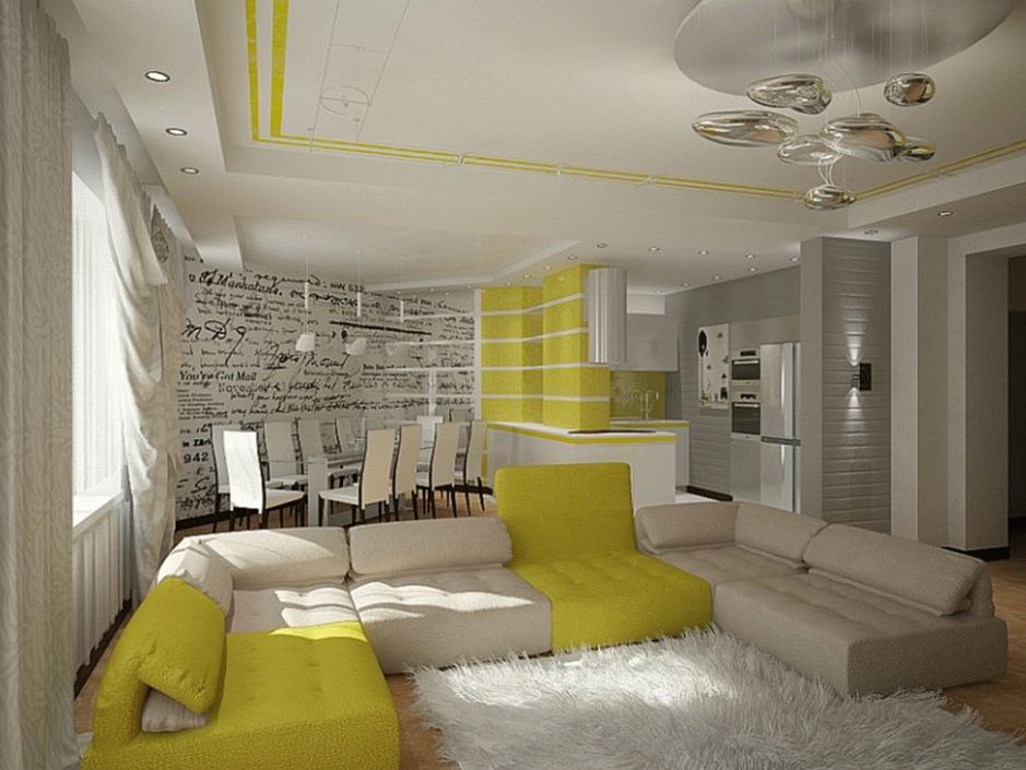 Дизайн натяжного потолка для малогабаритной квартиры